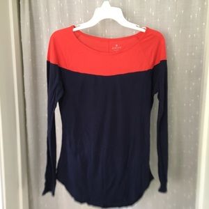 Athleta raglan color blocked long sleeve